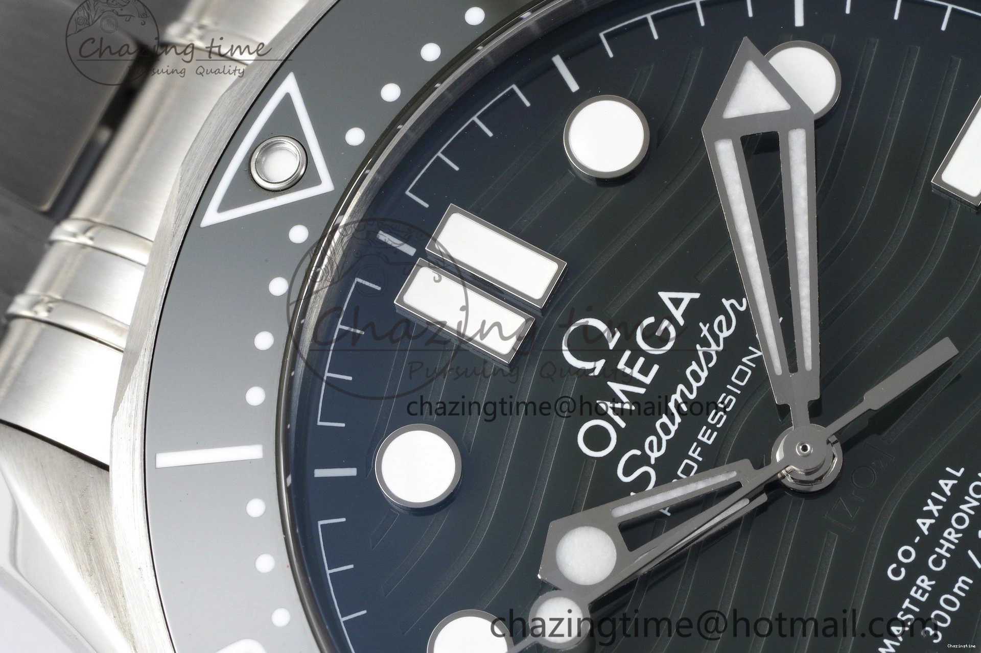 0123 Seamaster Diver 300M ZF 1:1 Best Edition Green Ceramic Green Dial on SS Bracelet A BestValue 7825